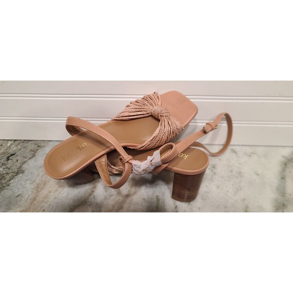 Kensie Womens Kaiko Peep Toe Tan Heels Size 9.5 NWT